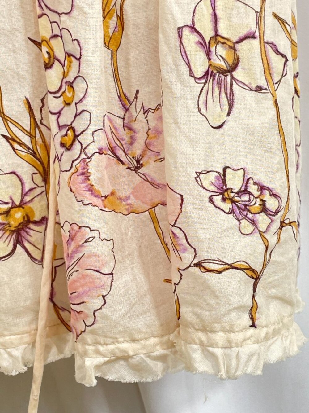 Rebecca Taylor 100% Cotton Floral Embroidered Tiered Midi Dress Ivory 4 - Picture 11 of 13
